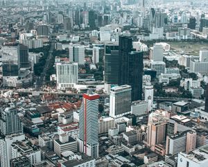 Preview wallpaper city, aerial view, buildings, architecture, bangkok, thailand