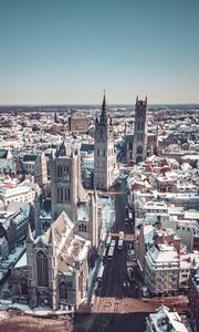 Preview wallpaper city, aerial view, buildings, old, architecture