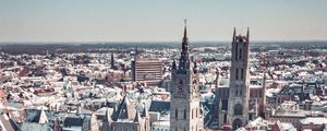 Preview wallpaper city, aerial view, buildings, old, architecture