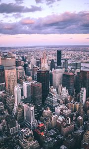 Preview wallpaper city, aerial view, buildings, cityscape, metropolis, new york