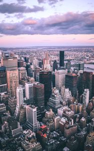 Preview wallpaper city, aerial view, buildings, cityscape, metropolis, new york