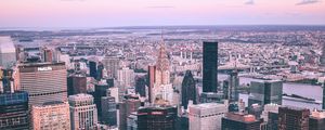 Preview wallpaper city, aerial view, buildings, cityscape, metropolis, new york