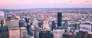 Preview wallpaper city, aerial view, buildings, cityscape, metropolis, new york