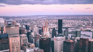 Preview wallpaper city, aerial view, buildings, cityscape, metropolis, new york