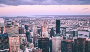 Preview wallpaper city, aerial view, buildings, cityscape, metropolis, new york