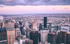 Preview wallpaper city, aerial view, buildings, cityscape, metropolis, new york