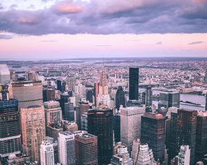 Preview wallpaper city, aerial view, buildings, cityscape, metropolis, new york