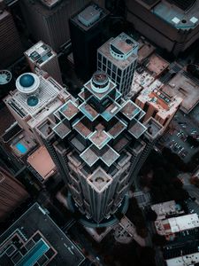 Preview wallpaper city, aerial view, buildings, architecture, cityscape