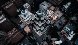 Preview wallpaper city, aerial view, buildings, architecture, cityscape