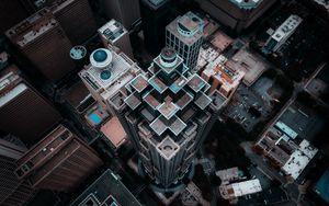 Preview wallpaper city, aerial view, buildings, architecture, cityscape