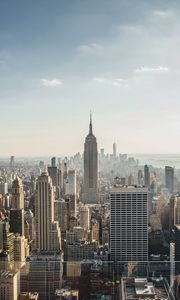 Preview wallpaper city, aerial view, buildings, cityscape, new york