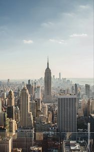 Preview wallpaper city, aerial view, buildings, cityscape, new york