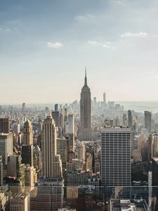 Preview wallpaper city, aerial view, buildings, cityscape, new york