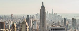 Preview wallpaper city, aerial view, buildings, cityscape, new york