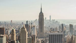 Preview wallpaper city, aerial view, buildings, cityscape, new york