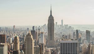 Preview wallpaper city, aerial view, buildings, cityscape, new york