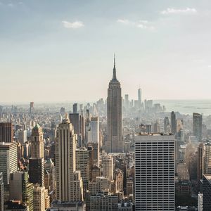 Preview wallpaper city, aerial view, buildings, cityscape, new york