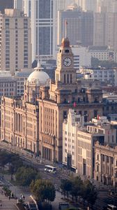 Preview wallpaper city, aerial view, buildings, chapel, architecture