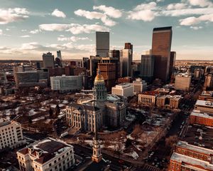 Preview wallpaper city, aerial view, buildings, cityscape, architecture