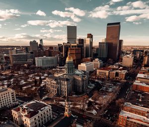 Preview wallpaper city, aerial view, buildings, cityscape, architecture