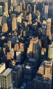 Preview wallpaper city, aerial view, buildings, architecture, new york