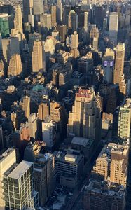 Preview wallpaper city, aerial view, buildings, architecture, new york