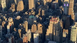 Preview wallpaper city, aerial view, buildings, architecture, new york