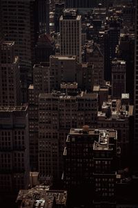 Preview wallpaper city, aerial view, buildings, architecture, dark