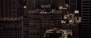 Preview wallpaper city, aerial view, buildings, architecture, dark