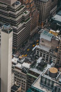 Preview wallpaper city, aerial view, buildings, cars, road