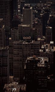 Preview wallpaper city, aerial view, buildings, metropolis, architecture, new york, manhattan