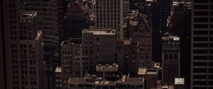 Preview wallpaper city, aerial view, buildings, metropolis, architecture, new york, manhattan