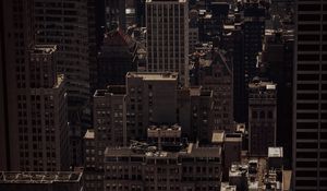 Preview wallpaper city, aerial view, buildings, metropolis, architecture, new york, manhattan