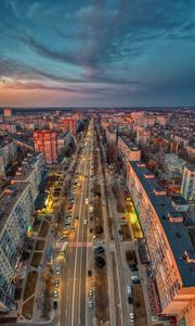 Preview wallpaper city, aerial view, buildings, overview, panorama