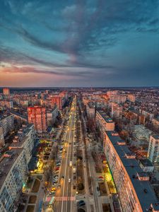 Preview wallpaper city, aerial view, buildings, overview, panorama