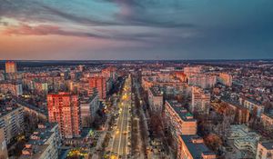 Preview wallpaper city, aerial view, buildings, overview, panorama