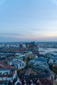 Preview wallpaper city, aerial view, buildings, twilight