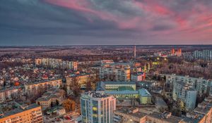 Preview wallpaper city, aerial view, buildings, skyline, overview