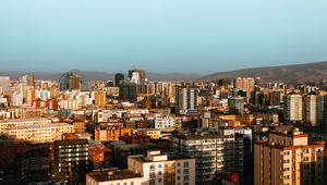 Preview wallpaper city, aerial view, buildings, overview