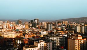 Preview wallpaper city, aerial view, buildings, overview