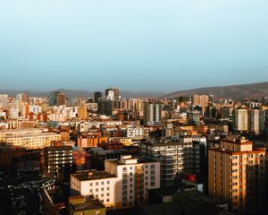 Preview wallpaper city, aerial view, buildings, overview