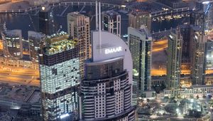 Preview wallpaper city, aerial view, buildings, skyscrapers, metropolis