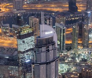 Preview wallpaper city, aerial view, buildings, skyscrapers, metropolis