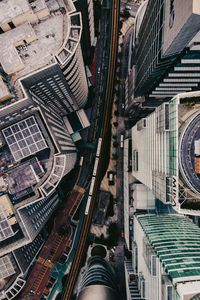 Preview wallpaper city, aerial view, buildings, road, metropolis