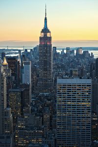 Preview wallpaper city, aerial view, buildings, architecture, twilight, cityscape