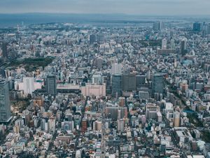 Preview wallpaper city, aerial view, cityscape, buildings