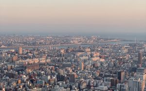 Preview wallpaper city, aerial view, cityscape, buildings, height