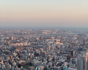 Preview wallpaper city, aerial view, cityscape, buildings, height