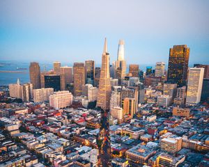 Preview wallpaper city, aerial view, metropolis, overview, san francisco, usa