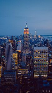 Preview wallpaper city, aerial view, metropolis, buildings, architecture, urban, new york